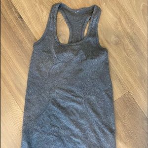 grey Lululemon razor back tank top!